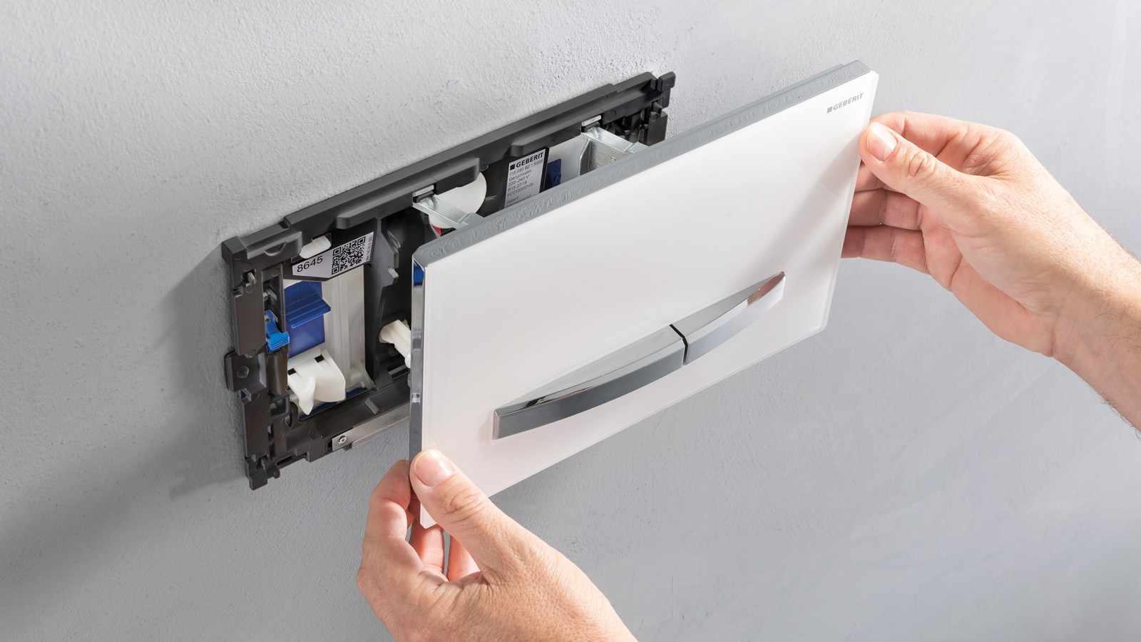 Pllakë shpëlarjeje Geberit me ndarje për bllok në cisternë