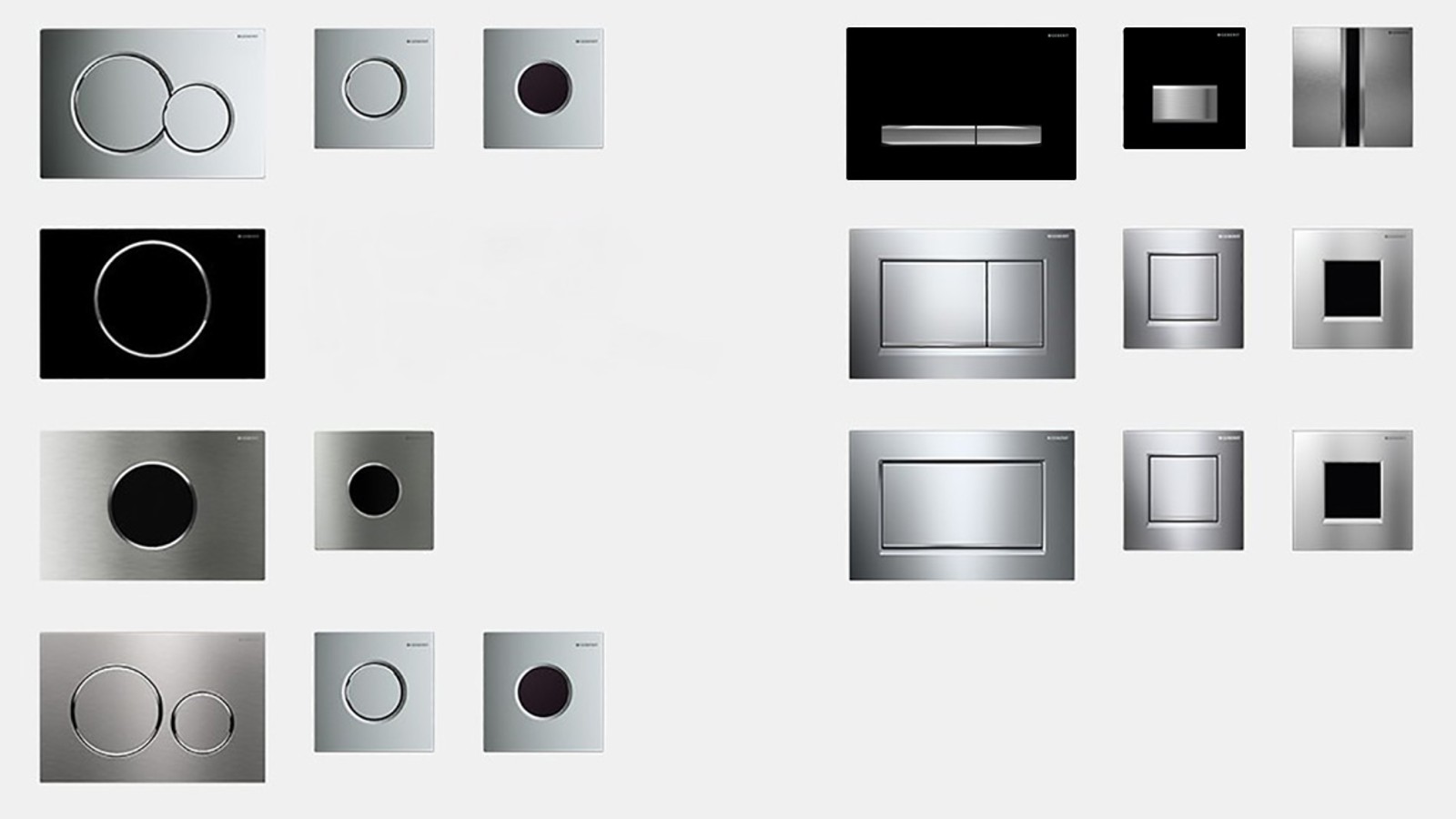 Përmbledhje e serisë së dizajnit të pllakave aktivizuese Geberit