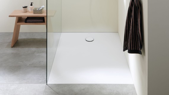 A walk-in shower in a small bathroom A walk-in shower in a small bathroom