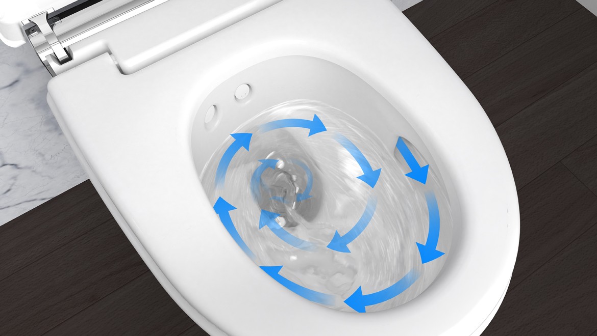 Geberit AquaClean TurboFlush technology Geberit AquaClean TurboFlush technology