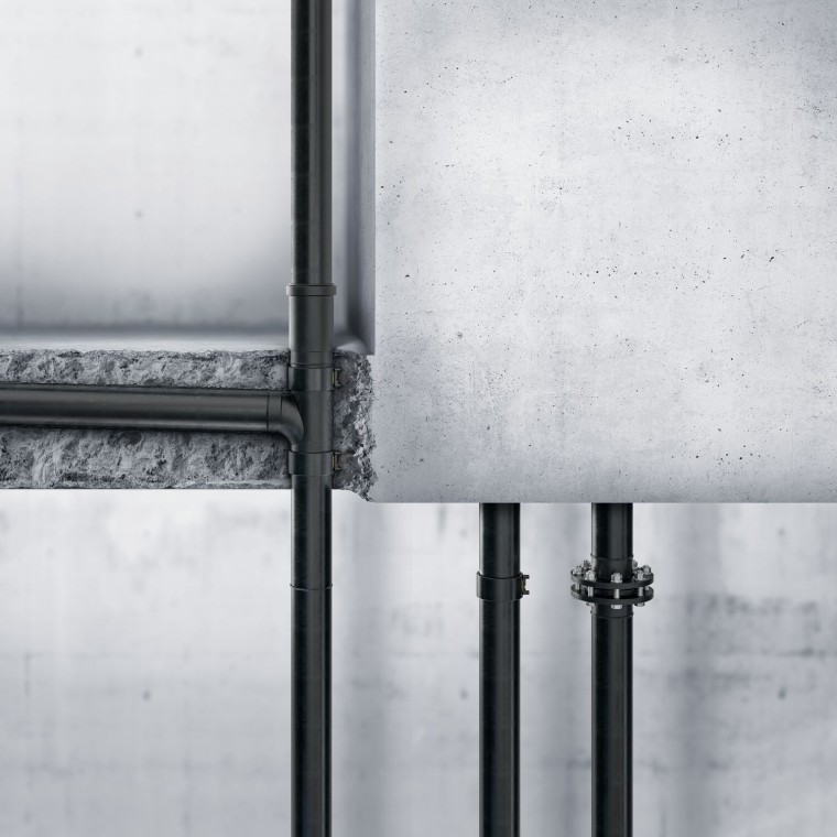 Geberit PE mund të vendoset gjithashtu në beton