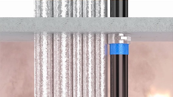 Geberit duct fire-retarding bulkhead for fire protection Geberit duct fire-retarding bulkhead for fire protection