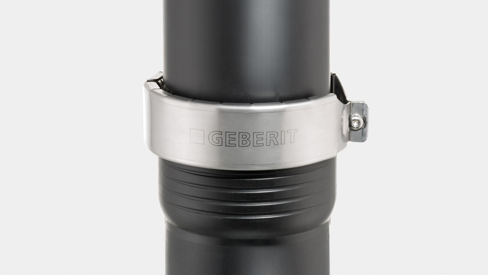 The Silent-Pro push-fit connection can withstand an internal pressure of up to 2 bar with the Geberit retaining claw