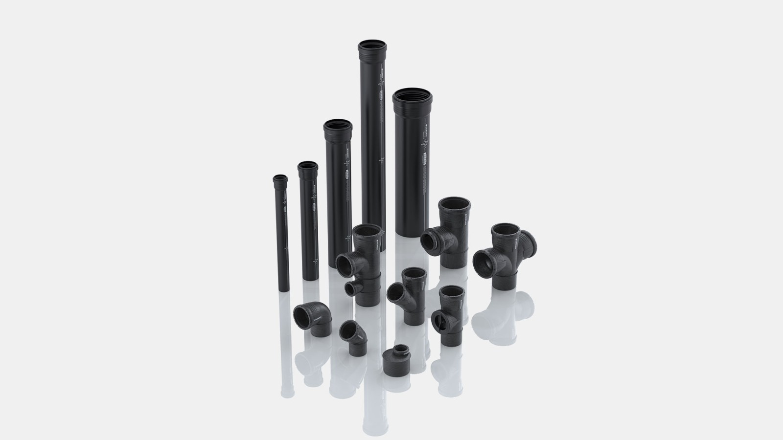 Fittings and pipelines of the Geberit Silent-Pro drainage system