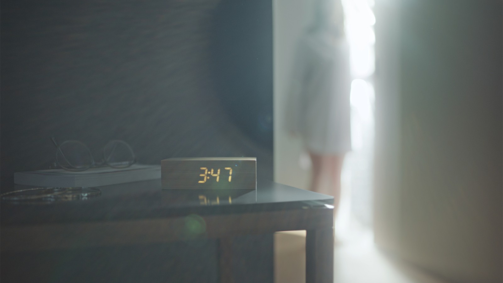 Alarm clock in the bedroom