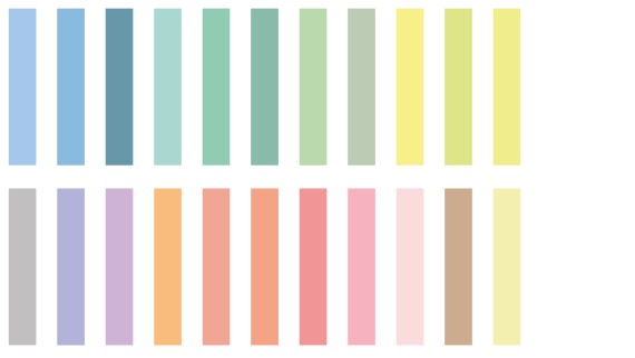Pastel tones at a glance Pastel tones at a glance