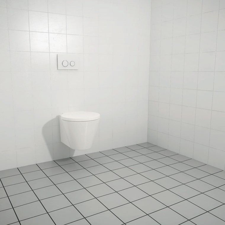 Montimi i pajisjeve sanitare në një mur të veshur me pllaka