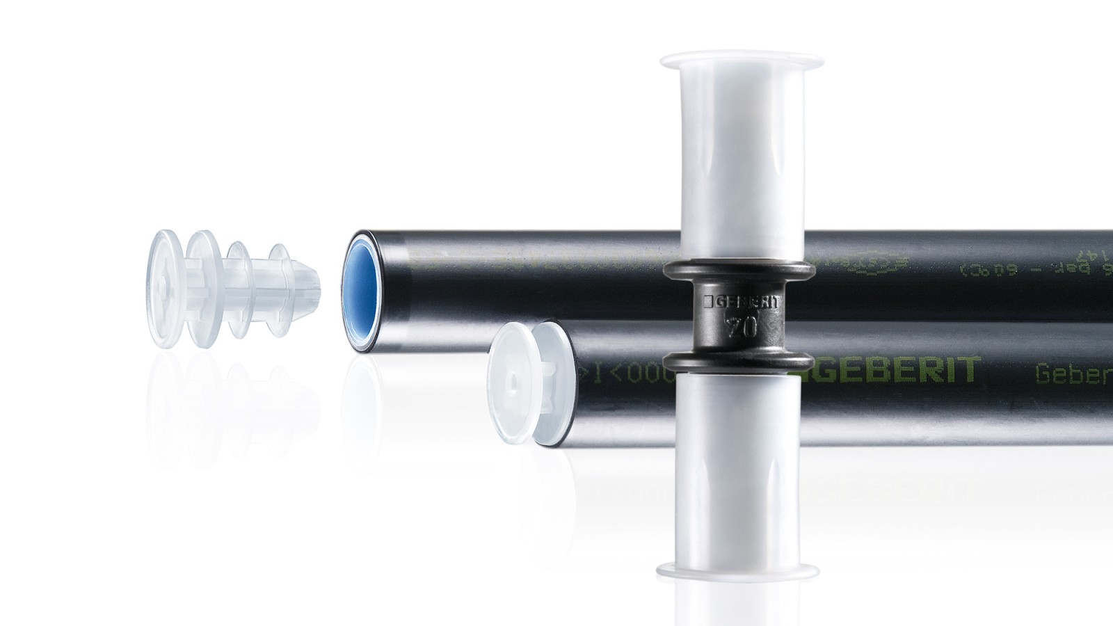 Pjesët lidhëse dhe tuba Geberit Mepla