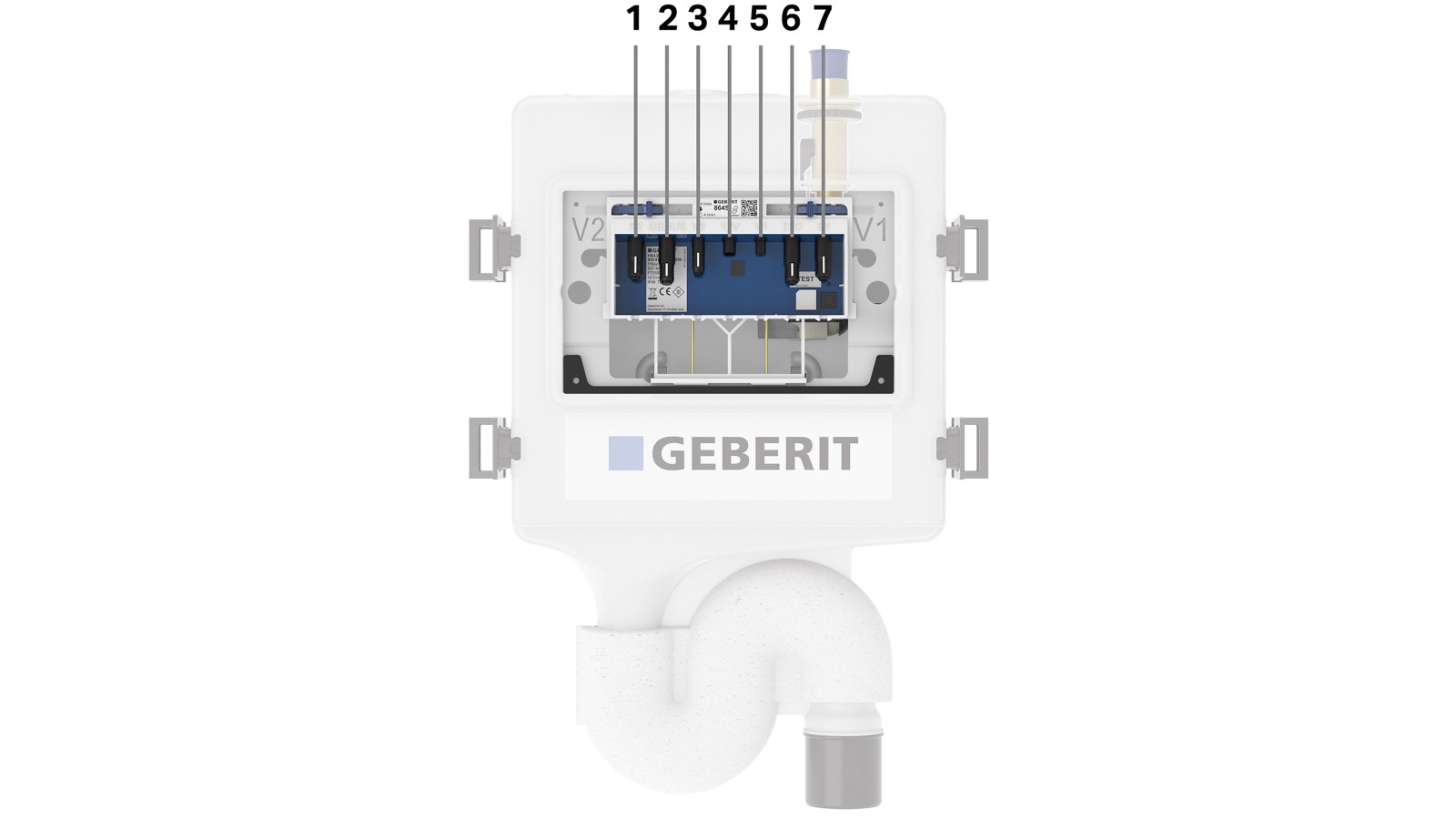 The Geberit HS50 hygiene flush unit (© Geberit) The Geberit HS50 hygiene flush unit (© Geberit)