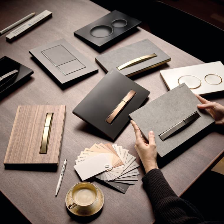 Gama e gjerë e pllakave të shpëlarjes nga Geberit Gama e gjerë e pllakave të shpëlarjes nga Geberit