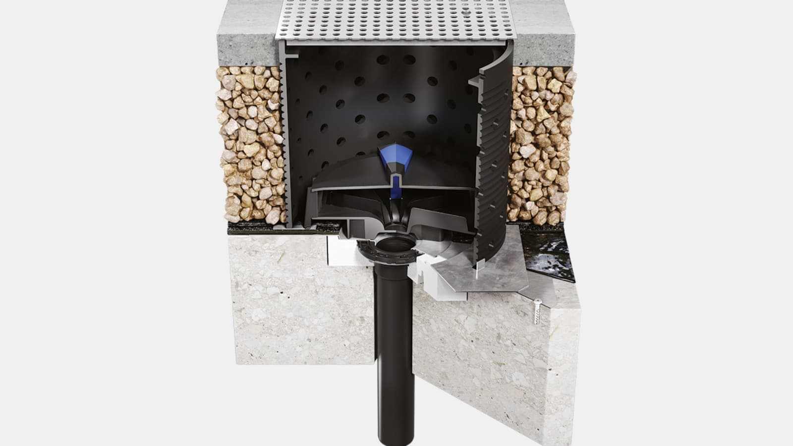 Geberit Pluvia e instaluar me setin “mbajtës” Geberit Pluvia e instaluar me setin “mbajtës”