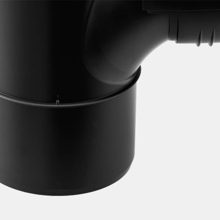 Unaza ndalëse në pjesët lidhëse Geberit Silent-PP tregon thellësinë e duhur të futjes. Unaza ndalëse në pjesët lidhëse Geberit Silent-PP tregon thellësinë e duhur të futjes.