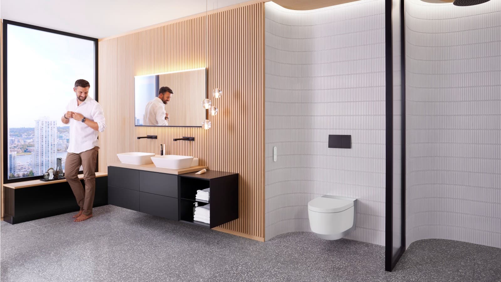 Geberit AquaClean Mera Comfort WC zgjidhje e plotë Geberit AquaClean Mera Comfort WC zgjidhje e plotë